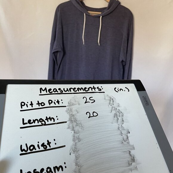 Mossimo Supply Co. indigo lightweight hooded sweater hoodie women's size M - Picture 7 of 8